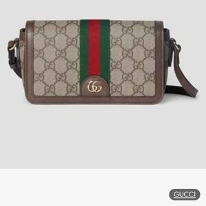 Gucci Brown and Beige Monogram Crossbody Bag Great Condition! Need Gone ASAP!